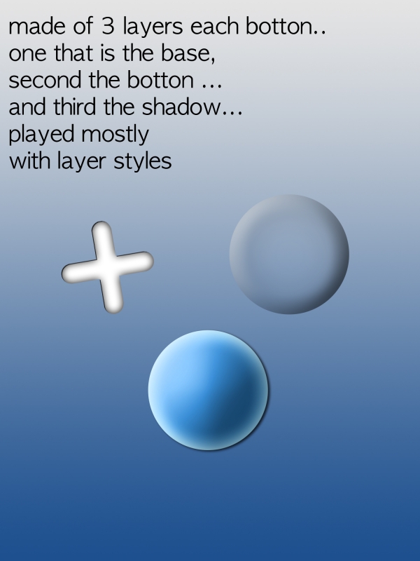 Creation of Pretty blue bottons: Step 2